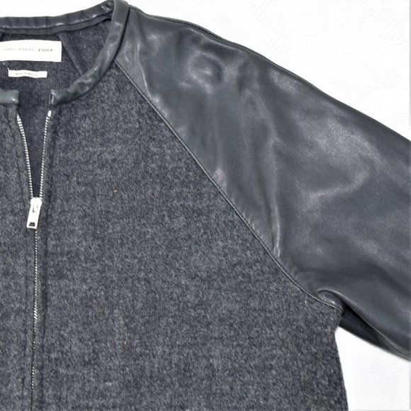 Isabel Marant Etoile Cypress Varsity Jacket Wool Leather Bomber Coat 36 M 6 - Picture 5 of 15
